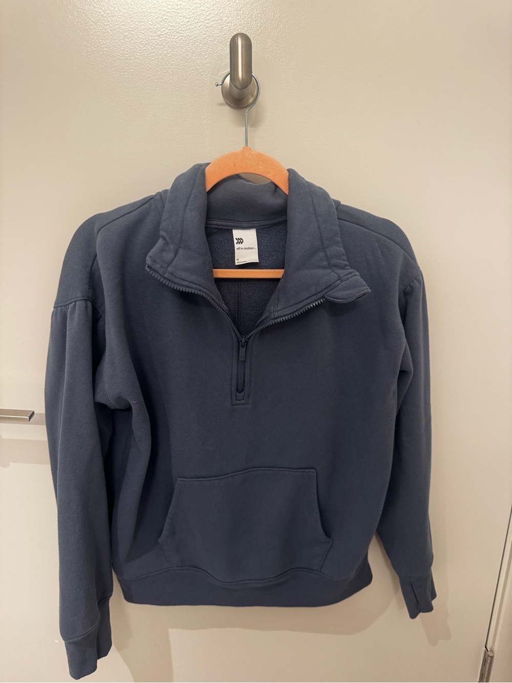 all in motion Navy Blue Quarter-Zip Fleece Pullover